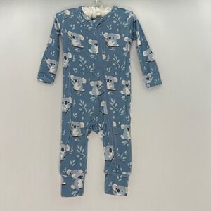 Lucky Elk Koala Bamboo Viscose 2-Way Zip Romper Sleeper Blue 6-9M soft cozy Baby